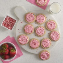 Crumbl Style Funfetti Cookies With Valentine’s Frosting